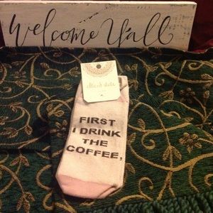 Altar'd State NWT Socks First I Drink The ☕️